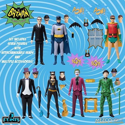 Batman Classic TV Series 5 bodů Akční figurky Deluxe Box Set Batman (1966) 9 cm