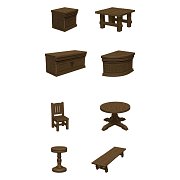 Předmalované miniatury D&D Icons of the Realms The Yawning Portal Inn - Bary a stoly