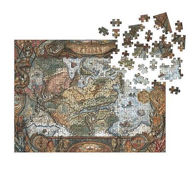 Skládačka Dragon Age Mapa světa Thedas (1000 dílků) - Vážně poškozený obal