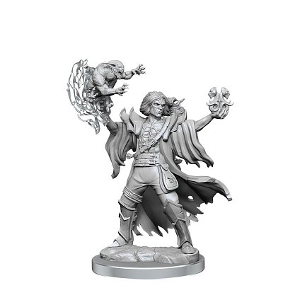Sada miniaturního modelu Dungeons & Dragons Frameworks Human Warlock Muž
