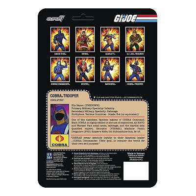 GI Joe ReAction Action Figurka Cobra Trooper H-back (hnědá) 10 cm