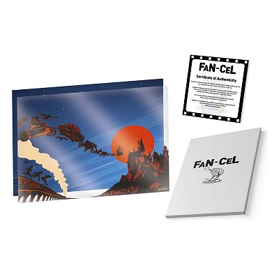 Umělecká reprodukce Harryho Pottera Transport do Bradavic Limitovaná edice Fan-Cel 36 x 28 cm