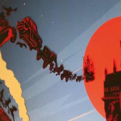 Umělecká reprodukce Harryho Pottera Transport do Bradavic Limitovaná edice Fan-Cel 36 x 28 cm