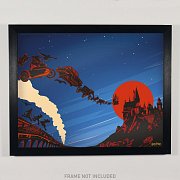 Umělecká reprodukce Harryho Pottera Transport do Bradavic Limitovaná edice Fan-Cel 36 x 28 cm