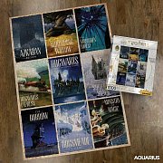 Cestovní plakáty s puzzle Harry Potter (1000 kusů)