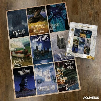Cestovní plakáty s puzzle Harry Potter (1000 kusů)