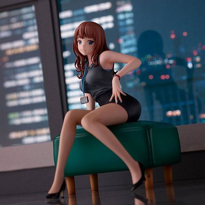 Originální ilustrace PVC Socha Doshima Ilustrace Senior Office Lady With Many Moles 23 cm