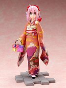 Laid-Back Camp PVC socha 1/7 Nadeshiko Kagamihara Furisode Ver. 21 cm