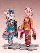 Laid-Back Camp PVC socha 1/7 Nadeshiko Kagamihara Furisode Ver. 21 cm