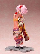 Laid-Back Camp PVC socha 1/7 Nadeshiko Kagamihara Furisode Ver. 21 cm