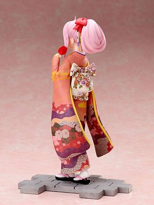 Laid-Back Camp PVC socha 1/7 Nadeshiko Kagamihara Furisode Ver. 21 cm