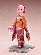 Laid-Back Camp PVC socha 1/7 Nadeshiko Kagamihara Furisode Ver. 21 cm