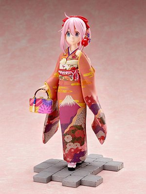 Laid-Back Camp PVC socha 1/7 Nadeshiko Kagamihara Furisode Ver. 21 cm