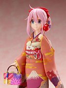 Laid-Back Camp PVC socha 1/7 Nadeshiko Kagamihara Furisode Ver. 21 cm