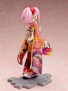 Laid-Back Camp PVC socha 1/7 Nadeshiko Kagamihara Furisode Ver. 21 cm
