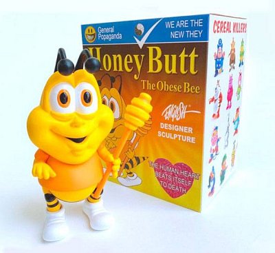 Vinylová socha Ron English's Cereal Killers Honey Butt obézní včelka 20 cm