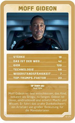 Star Wars Mandalorian karetní hra Nejlepší Trumps Quiz *německá verze*