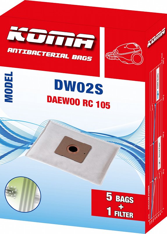 107 und 108 105 10 Staubsaugerbeutel für Daewoo RC 103 Filtertüten +2 Filter 