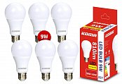 E27 -  6 Stück LED - Lampen KOMA E27 9W, 230, 810L, 20000h, 6500K Kaltweiß