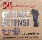 Náboj hornady 38 special +p critical defense  ftx cd 110gr. 25 ks