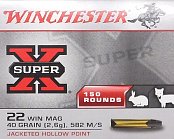 Náboj winchester .22 win. mag. jhp 40gr 150ks